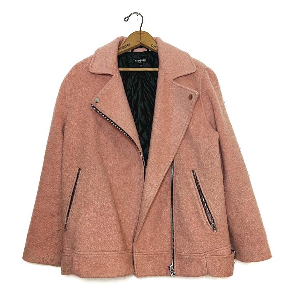 Topshop | Pink Moto Jacket